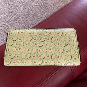 Avocado Print Zip Wallet